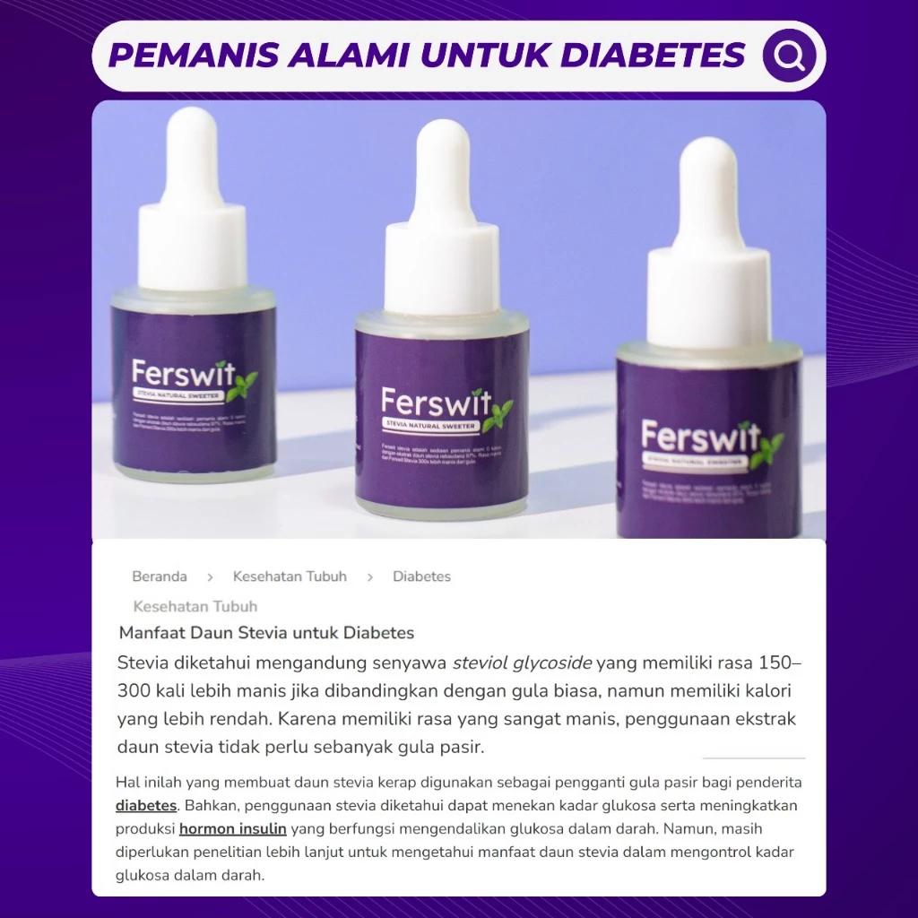 Stevia aman untuk diabetes